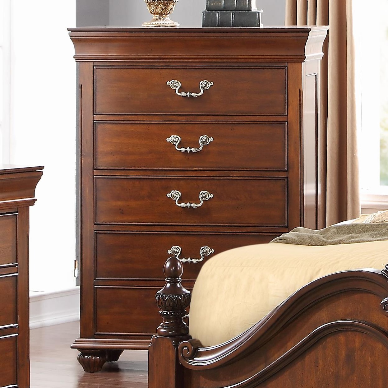 New Classic Jaquelyn B8651 070 5 Drawer Bedroom Chest Royal Furniture